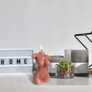 Soy Wax Pink Body Candle